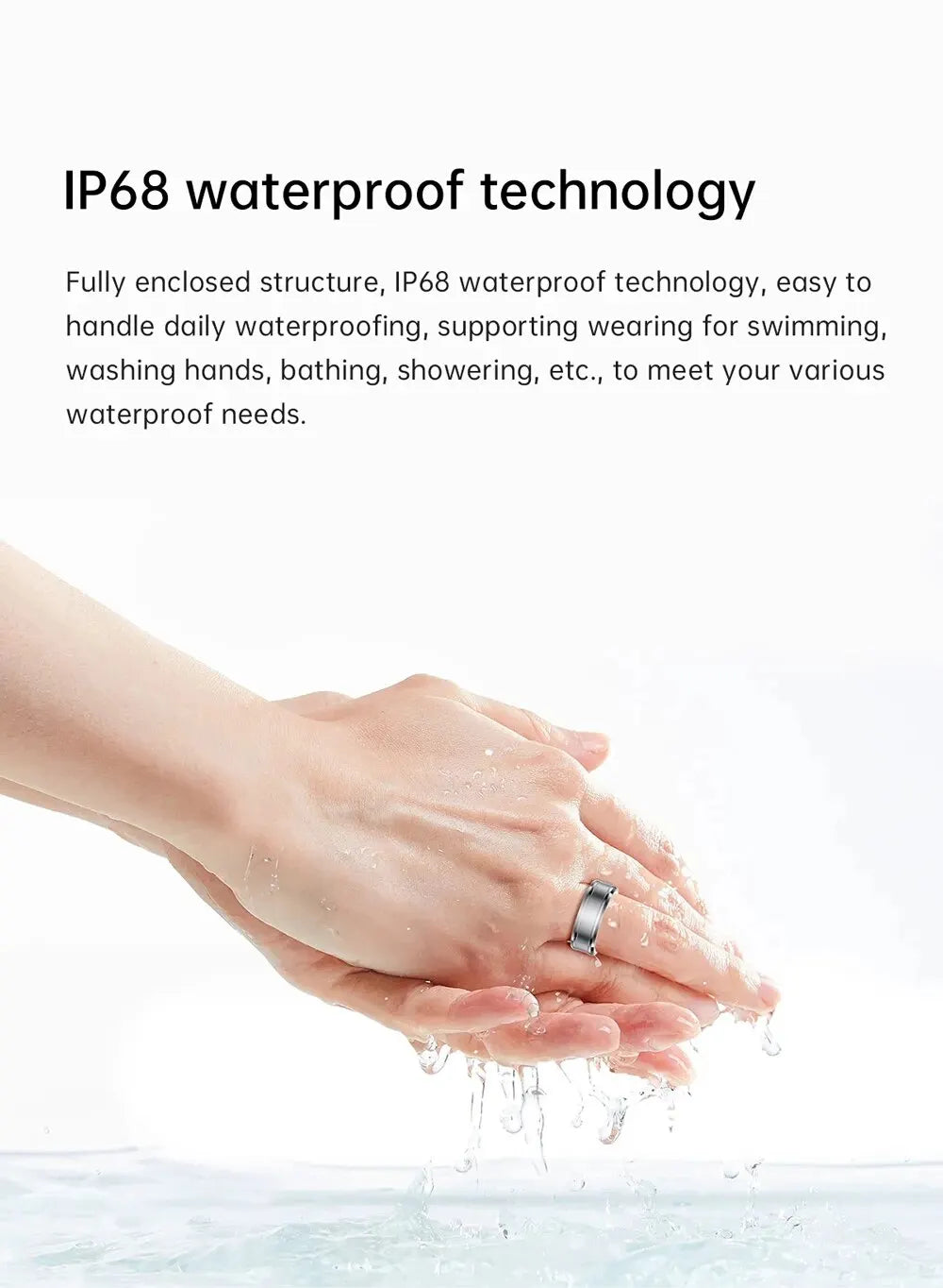 Smart Ring R3: Gesundheits- und Fitnesstracker mit Herzfrequenz, Schlafmonitor und IP68-Wasserschutz – Bluetooth 5.1, 18 mAh Akku