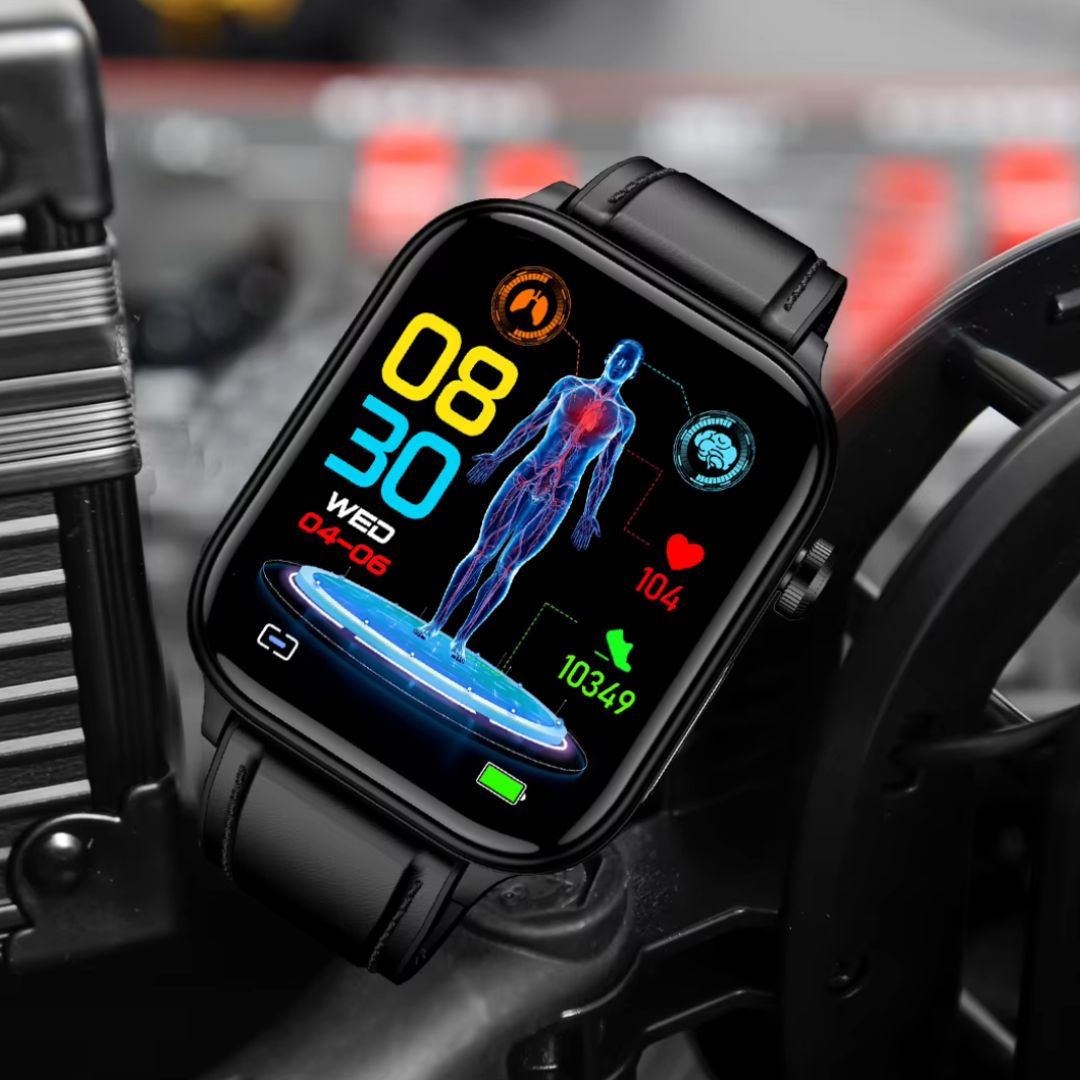 VitaScan Pro - IPS HD, AI Health Smartwatch with ECG, Blood Glucose, Uric Acid & 100+ Fitness Modes