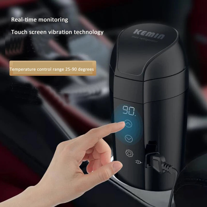 Elektrischer Becher fürs Auto Modell 350 – Schwarz & Rosa, 12 V, 70 W, Heizsystem