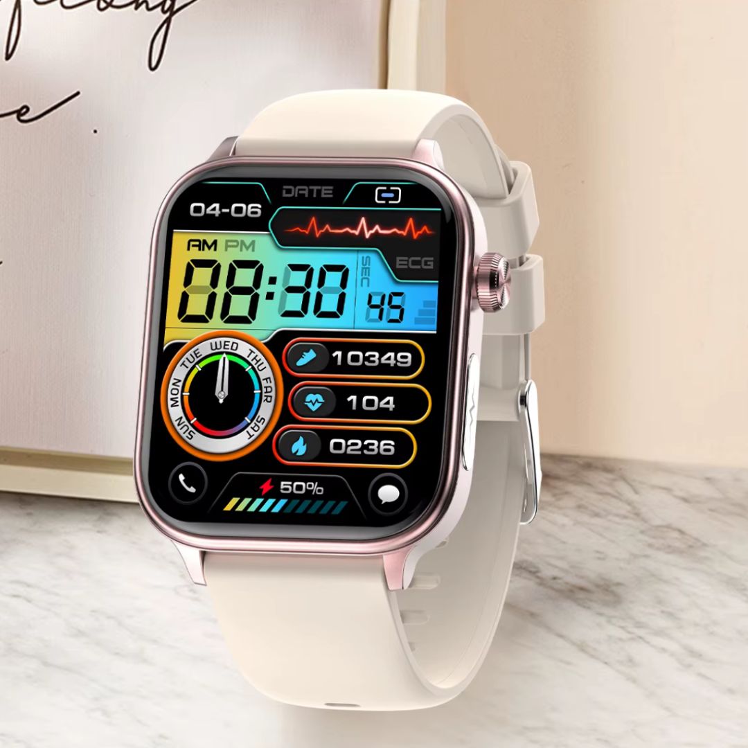 VitaScan Pro - IPS HD, AI Health Smartwatch with ECG, Blood Glucose, Uric Acid & 100+ Fitness Modes