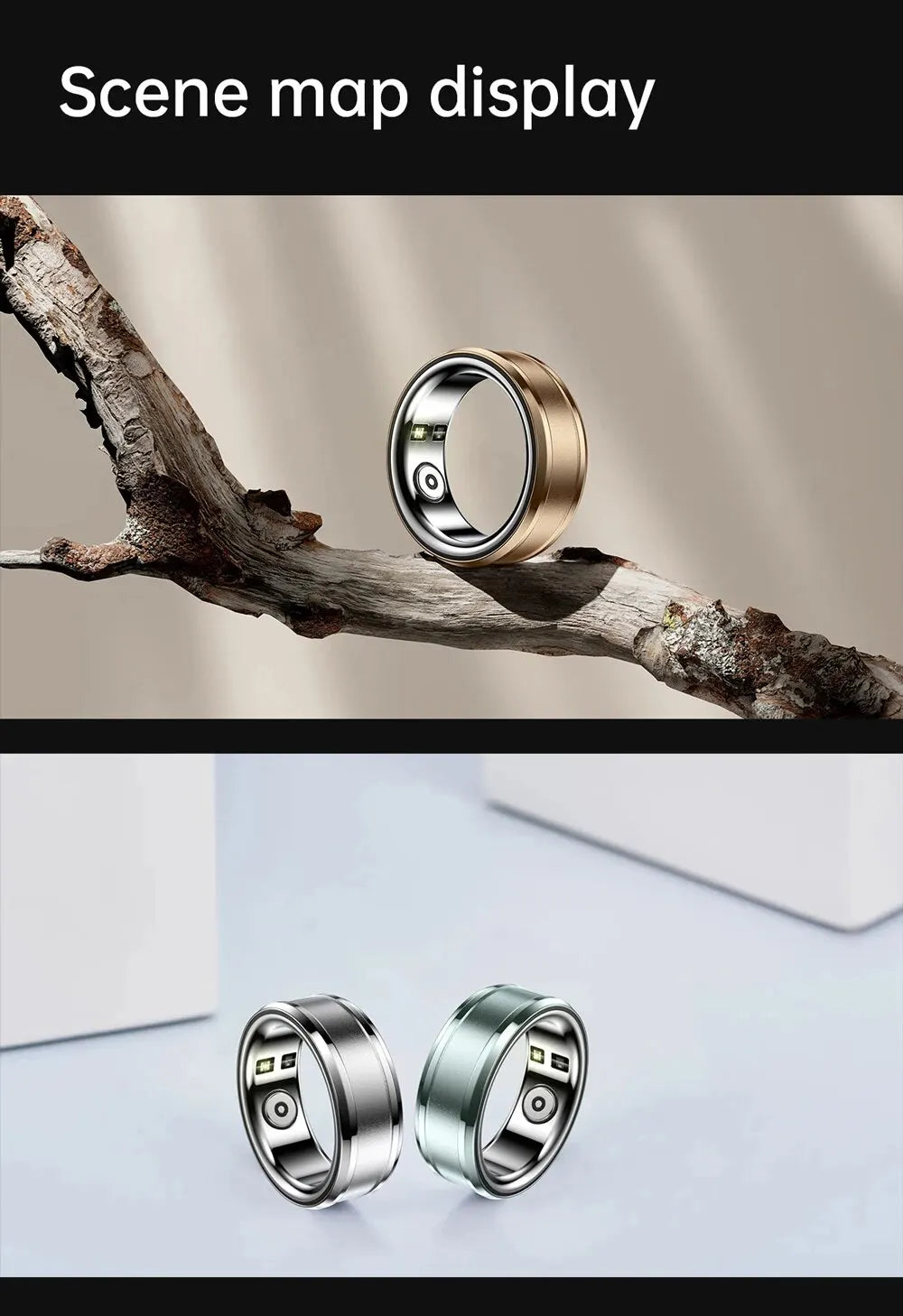 Smart Ring R3: Gesundheits- und Fitnesstracker mit Herzfrequenz, Schlafmonitor und IP68-Wasserschutz – Bluetooth 5.1, 18 mAh Akku