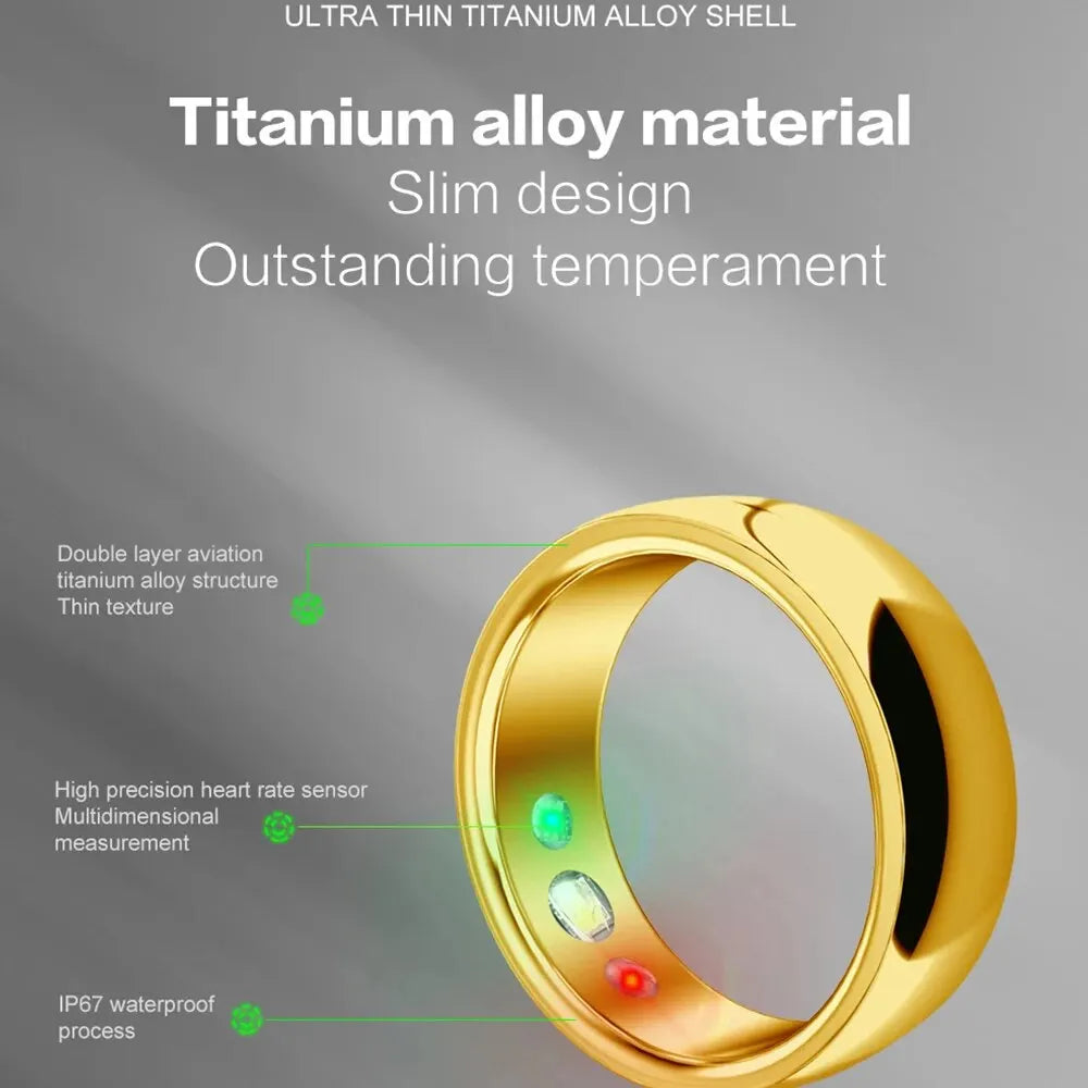 Smart Ring SR300: Multifunktionaler Fitnesstracker mit Pulsmesser, Schlafanalyse und leichtem Design