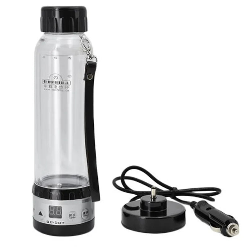 Reise-Thermosbecher – Borosilikatglas, 280 ml Fassungsvermögen, 12 V/24 V Gleichstromheizung