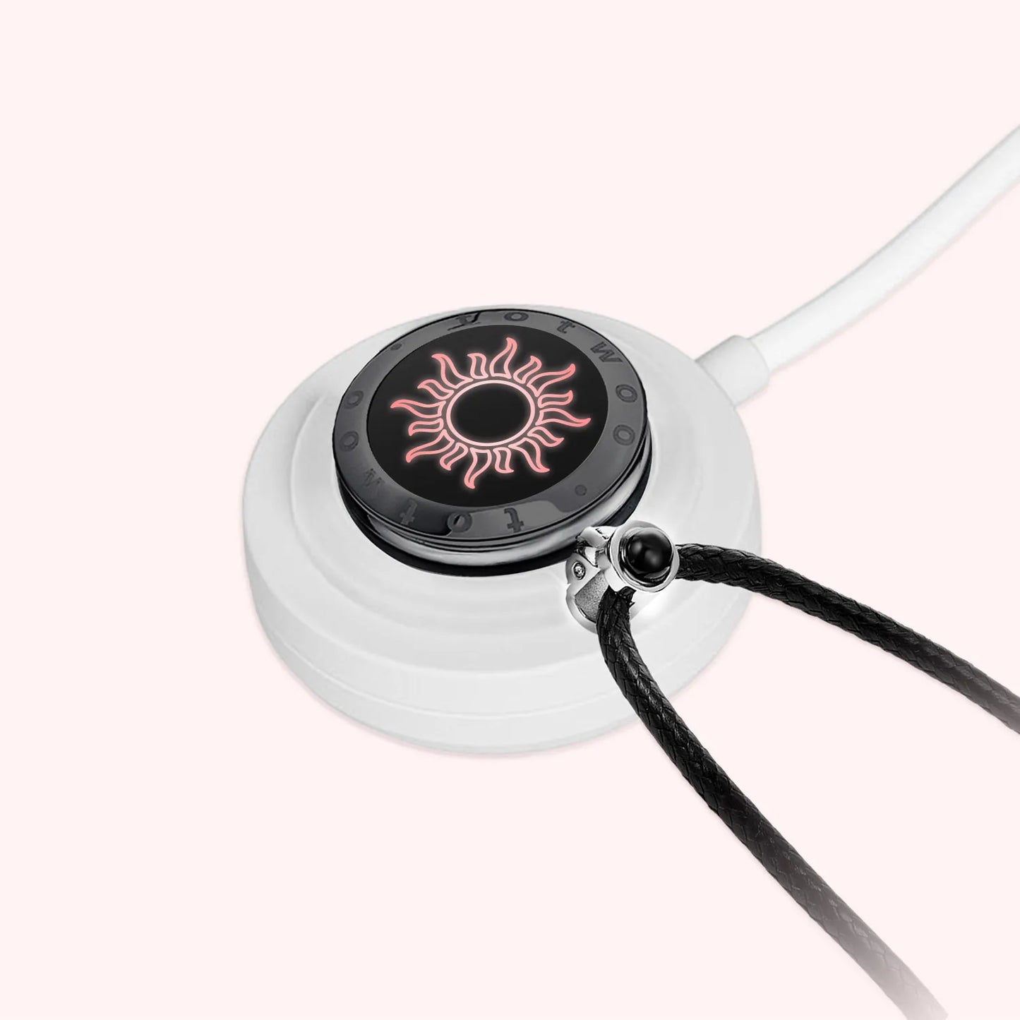 Smart-Halsketten „Sonne und Mond“ für Paare mit Achat – 2er-Set, vibrations- und lichtbeständig, wasserfest, Geschenkbox, 1 Jahr Garantie