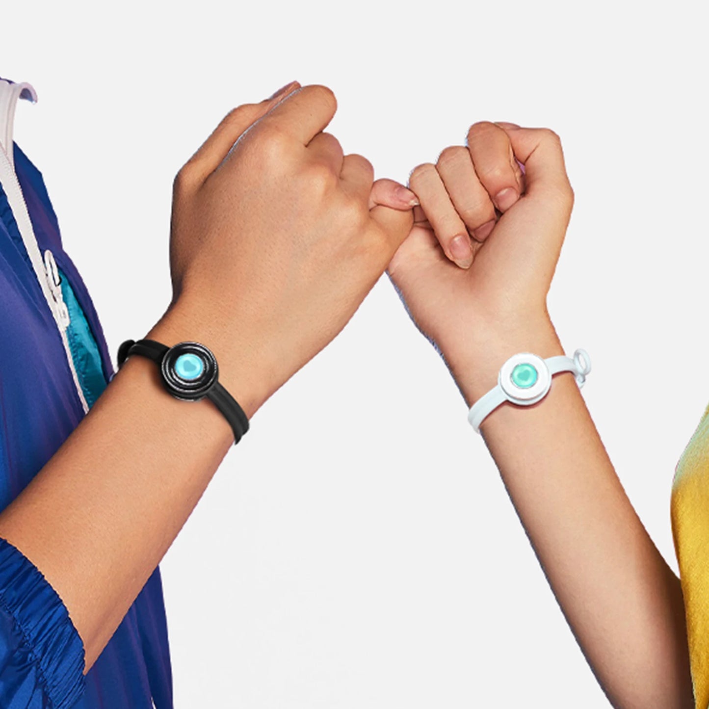 Touch-Armbänder-Set: 2 Schmuckstücke für iOS und Android – vibriert und leuchtet