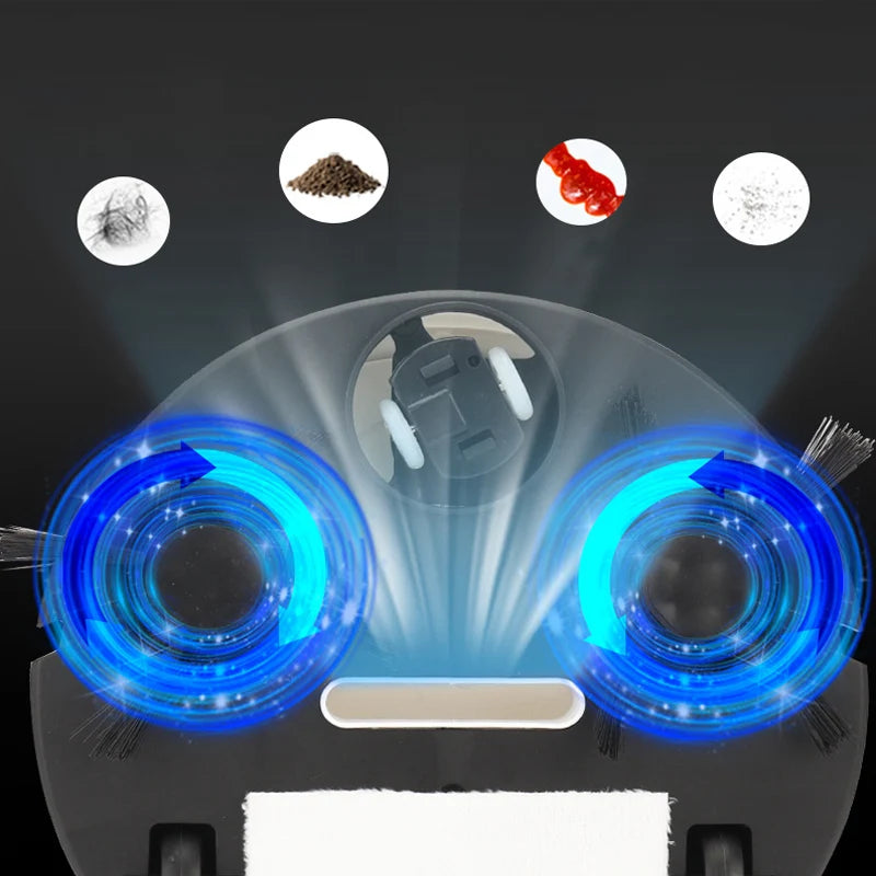 Intelligenter 3-in-1-Staubsaugerroboter | 40 Minuten Arbeitszeit | Ultradünnes Design