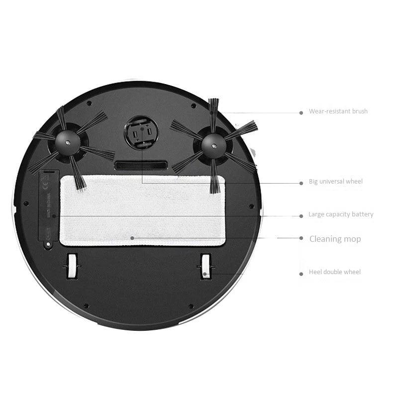 Intelligenter kabelloser Roboterstaubsauger mit USB-Aufladung - 3-in-1-Kehrmaschine