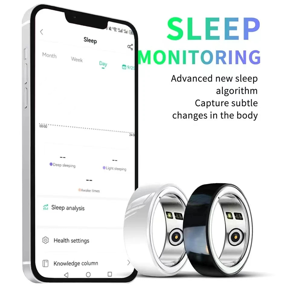 Smart Ring R02: Aktivitätstracker mit Puls, Blutdruck, Schlaf und mehr