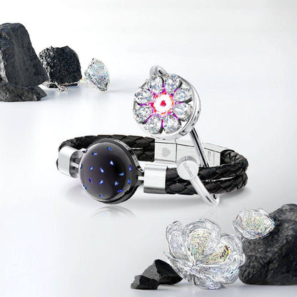 Totwoo We Bold & We Bloom Smart Bracelets Set - Vibrating Light-Up Jewelry for Lovers, Waterproof, 1-Year Warranty