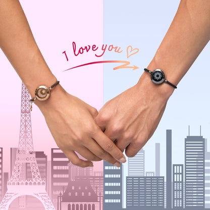 Sun & Moon Touch Bracelets for Lovers 2-Pack | LED Vibration Notification | Long Distance Relationship Gift | Waterproof | Totwoo | 1-Year Warranty