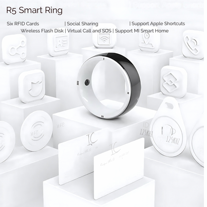 R5 Smart Ring with 6 RFID Cards & Tai Chi Design