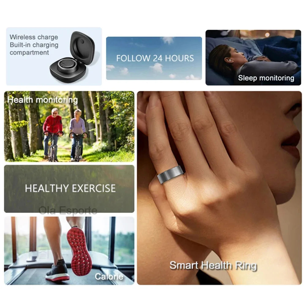 OLA ESPORTE Sr200 Smart Ring: 24/7 Heart Health & Fitness Tracking