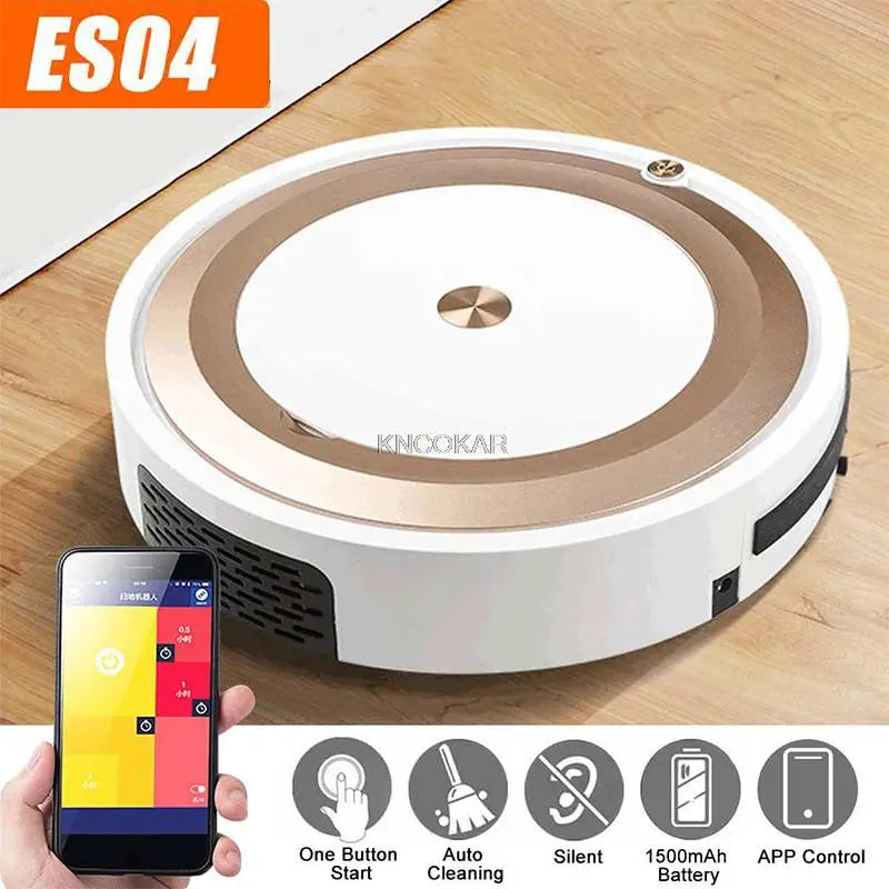 KNCOKAR Smart Robotic Vacuum Cleaner with App Control & 1500mAh Battery