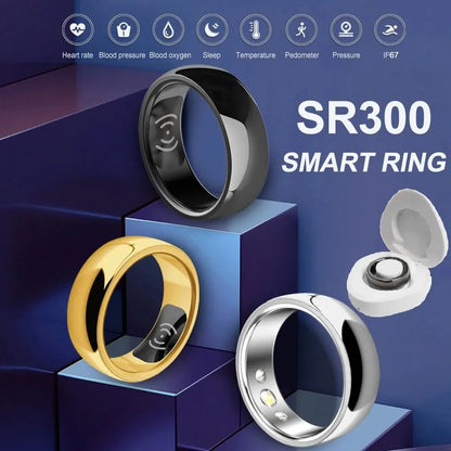 Smart Ring SR300: Multifunctional Fitness Tracker with HR Monitor, Sleep Analysis & Lightweight Design