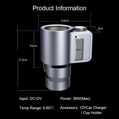 Hot & Cool Smart Cup Holder - Fast Heating/Cooling Speed - Effective with Various Bottle Materials