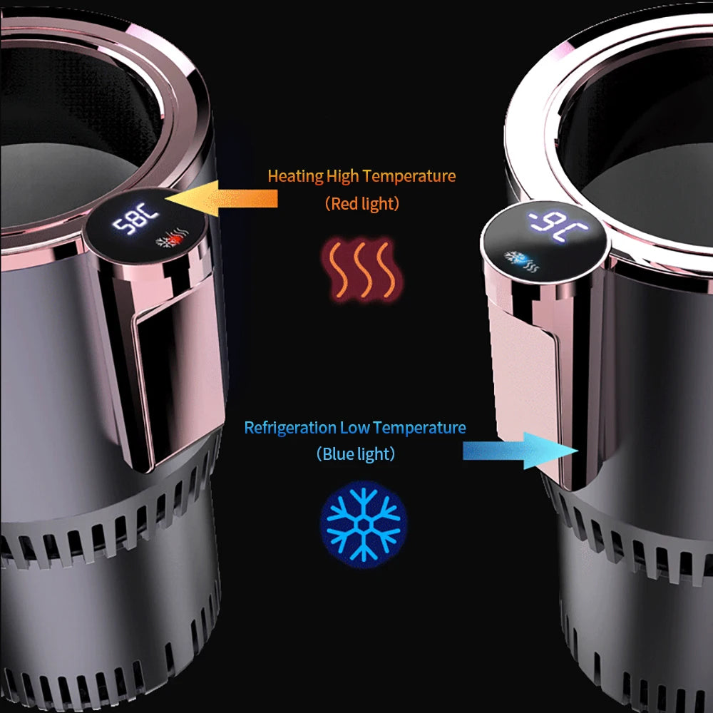 Heat Chill Cup Holder with Cooling & Heating Function - 2-In-1 Car Cup Holder