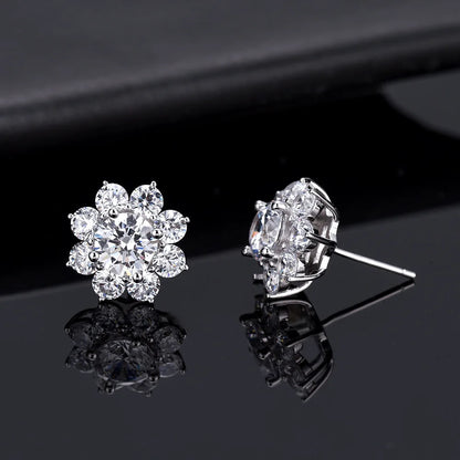 Loriele D VVS1 Moissanite Diamond Earrings | 925 Sterling Silver Studs