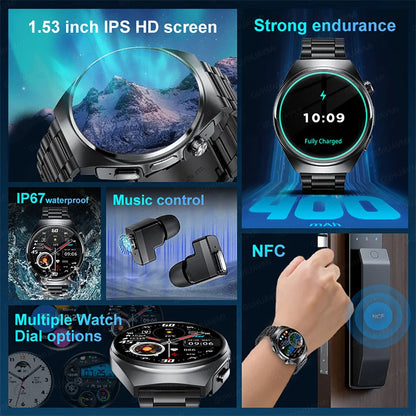 For Xiaomi New 2 in 1 Smart Watch With Earbuds Smartwatch TWS Bluetooth Earphone Heart Rate Blood Oxygen Monitor Sports Watch