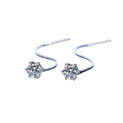 Dazzling 1.5ct LORIELE VVS Moissanite Diamond Earrings in 18k White Gold