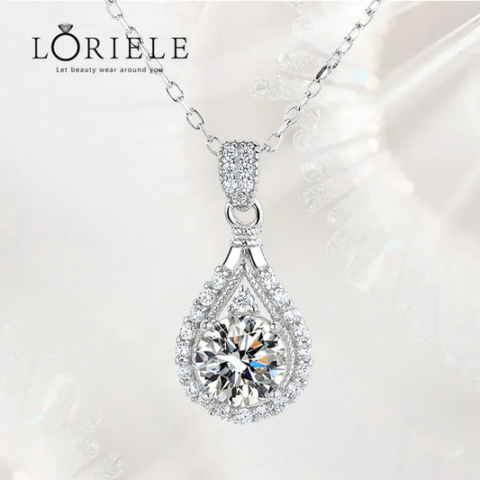 Loriele 1ct D Color VVS1 Moissanite Necklace | S925 Silver