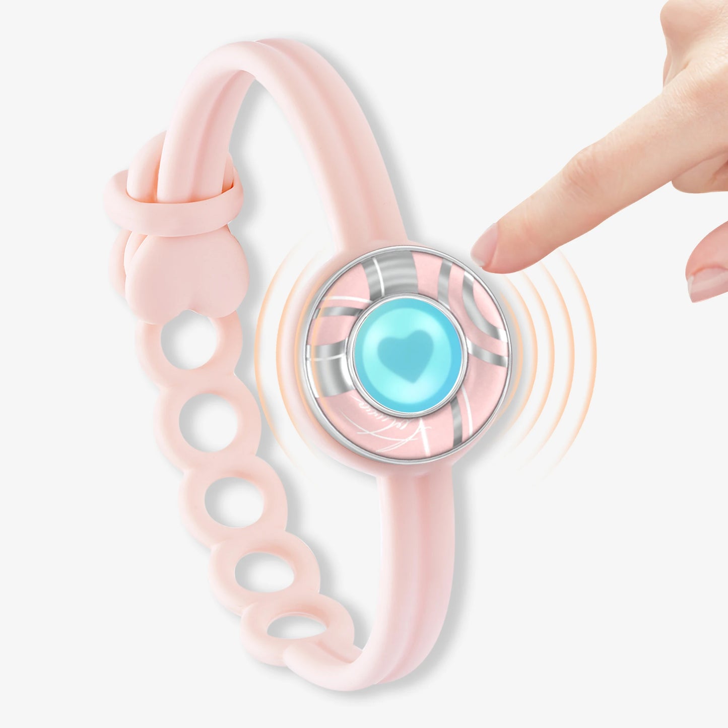 Touch Bracelets Set: 2 Jewelry Pieces for iOS & Android - Vibrates and Lights Up