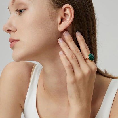 MEET Malachite Smart Ring with Customizable Digital Business Card