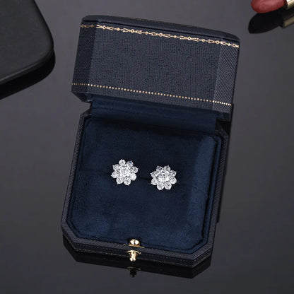 Loriele D VVS1 Moissanite Diamond Earrings | 925 Sterling Silver Studs