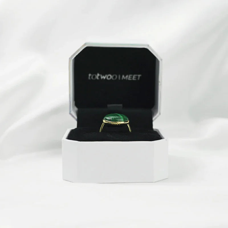 MEET Malachite Smart Ring with Customizable Digital Business Card