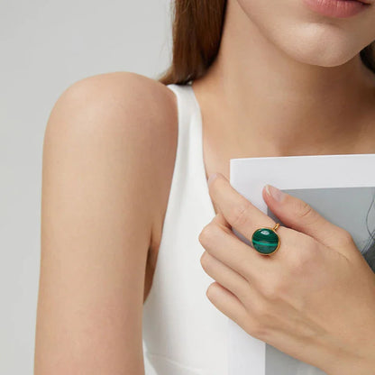 MEET Malachite Smart Ring with Customizable Digital Business Card