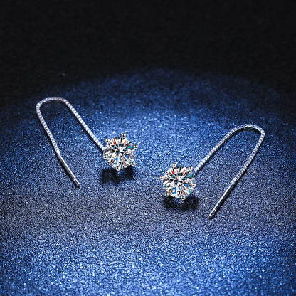 Dazzling 1.5ct LORIELE VVS Moissanite Diamond Earrings in 18k White Gold