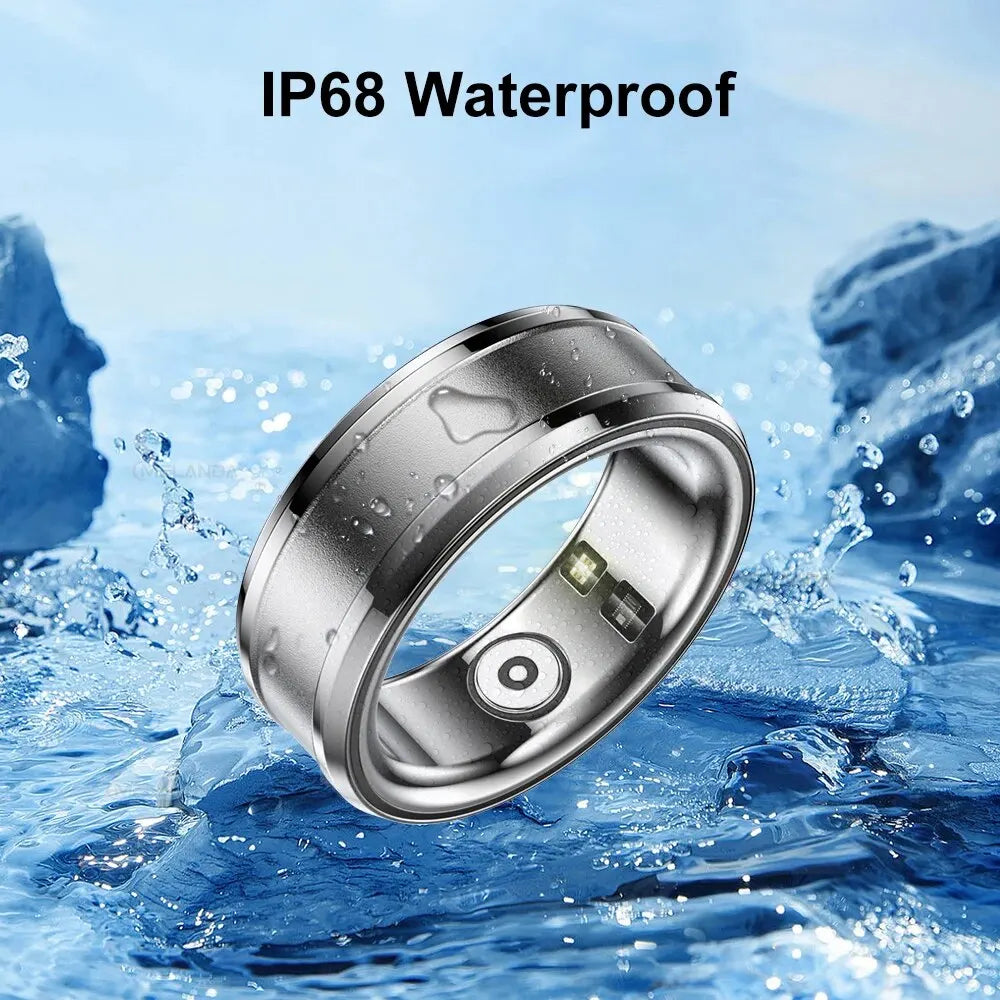 Smart Ring R3: Health & Fitness Tracker with Heart Rate, Sleep Monitor & IP68 Waterproof - Bluetooth 5.1, 18mAh Battery