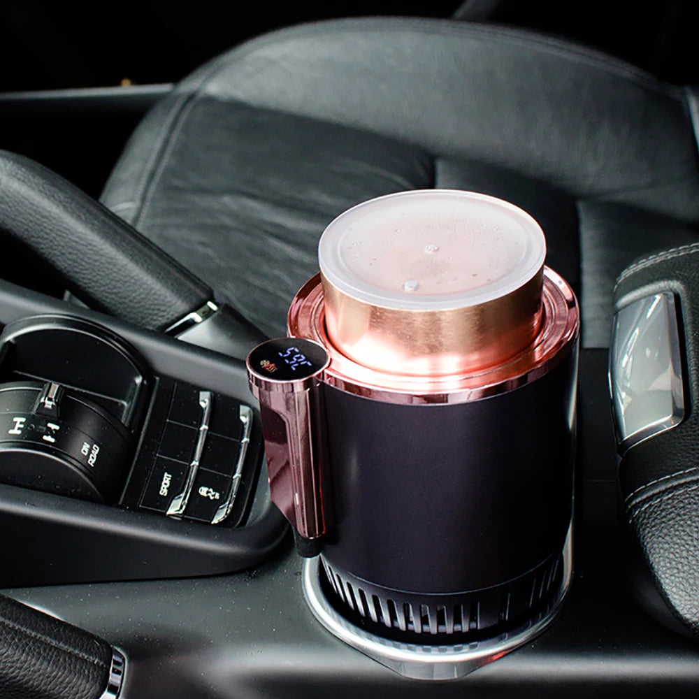 Heat Chill Cup Holder with Cooling & Heating Function - 2-In-1 Car Cup Holder