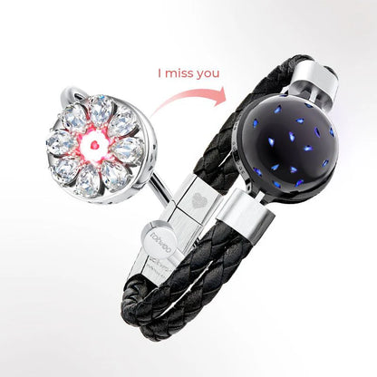 Totwoo We Bold & We Bloom Smart Bracelets Set - Vibrating Light-Up Jewelry for Lovers, Waterproof, 1-Year Warranty